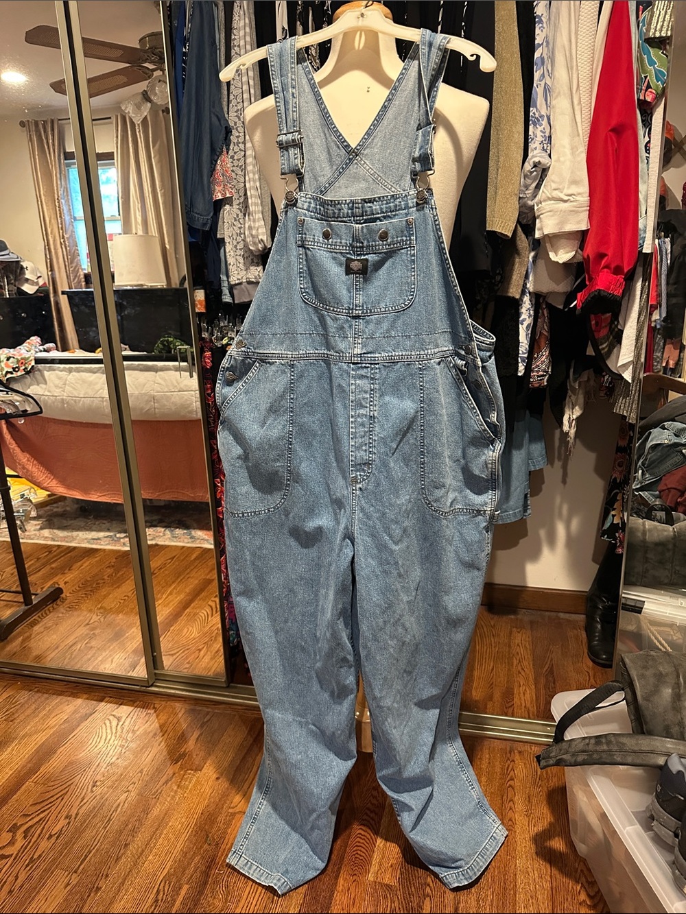 Harley Davidson, Light Wash Denim Overalls, SZ XXL, GREAT used condition!
